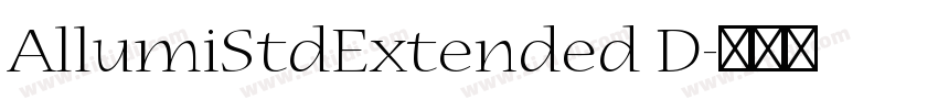 AllumiStdExtended D字体转换 AllumiStdExtended D字体转换